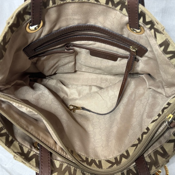 EUC - Michael Kors “Anabelle” jet set signature canvas tote and matching wallet - Picture 10 of 17